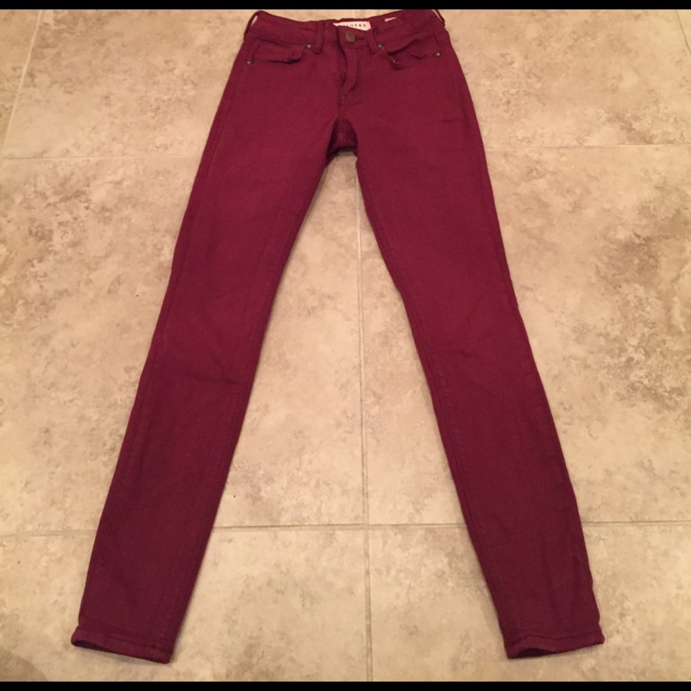 Maroon bullhead pants