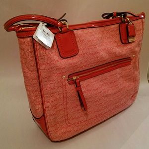 Coach Poppy Signature C Oxford Tote Purse