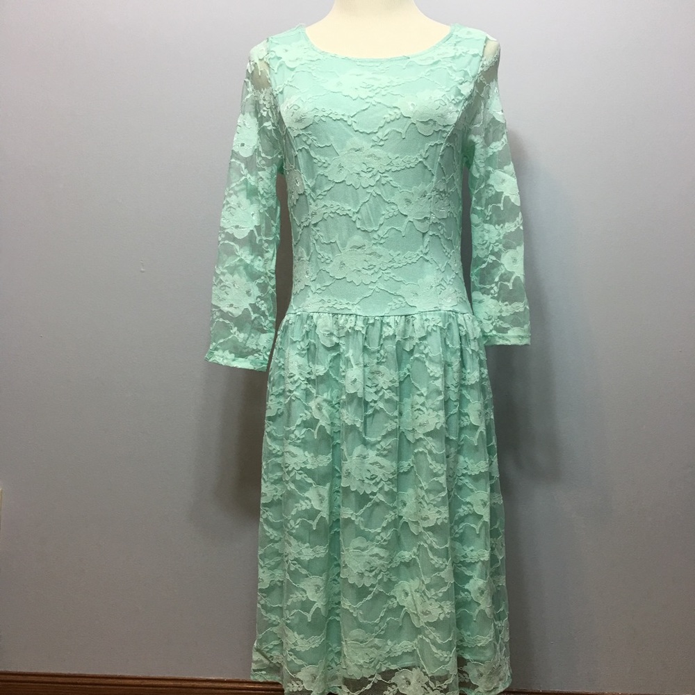 Robins Egg Lace Dress