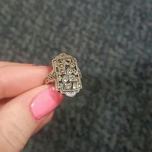 Sparkly silver ring