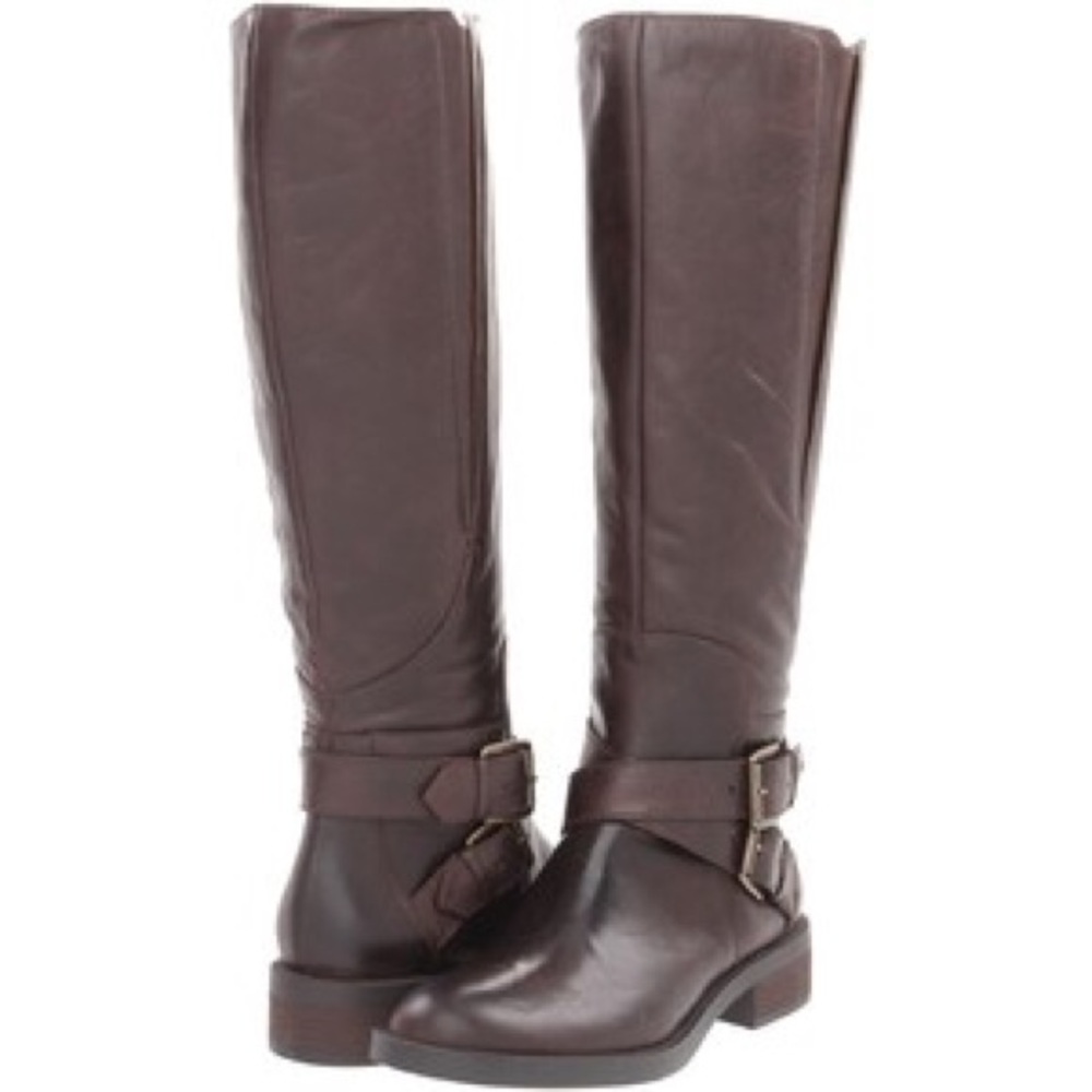 Enzo Angiolini riding boots dark brown size 10