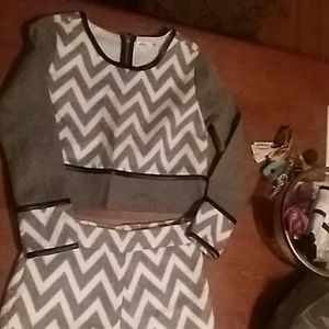 WOMEN'S CHEVRON 2PC SHORT SET