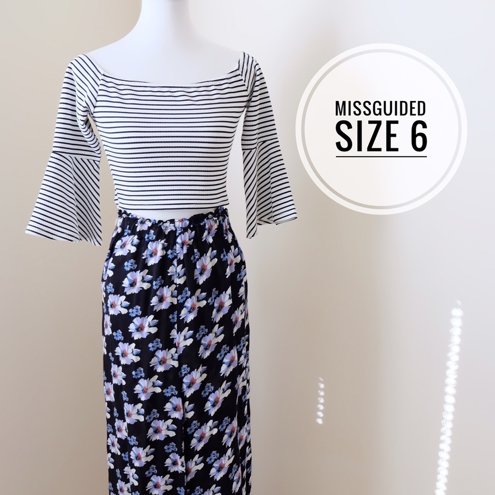 Missguided size 6 Midriff Crop Top Longsleeves