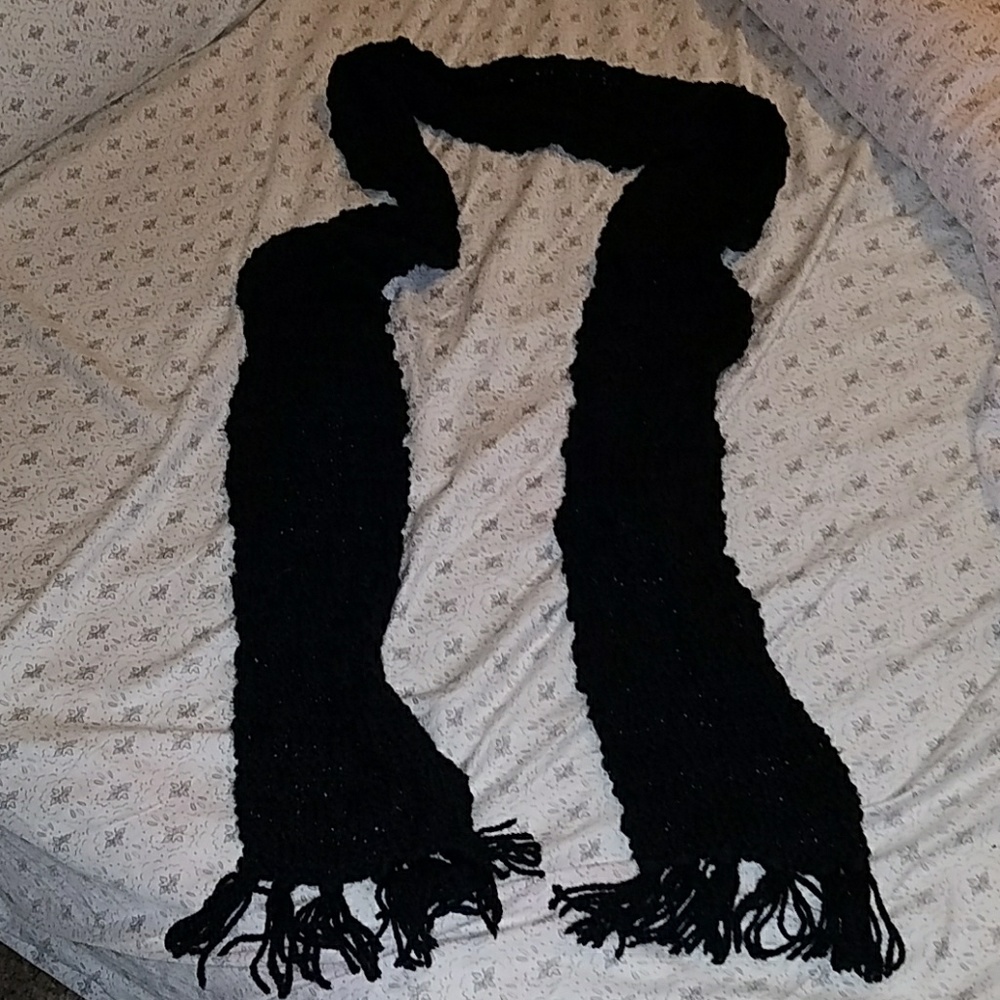 Homemade knit scarf