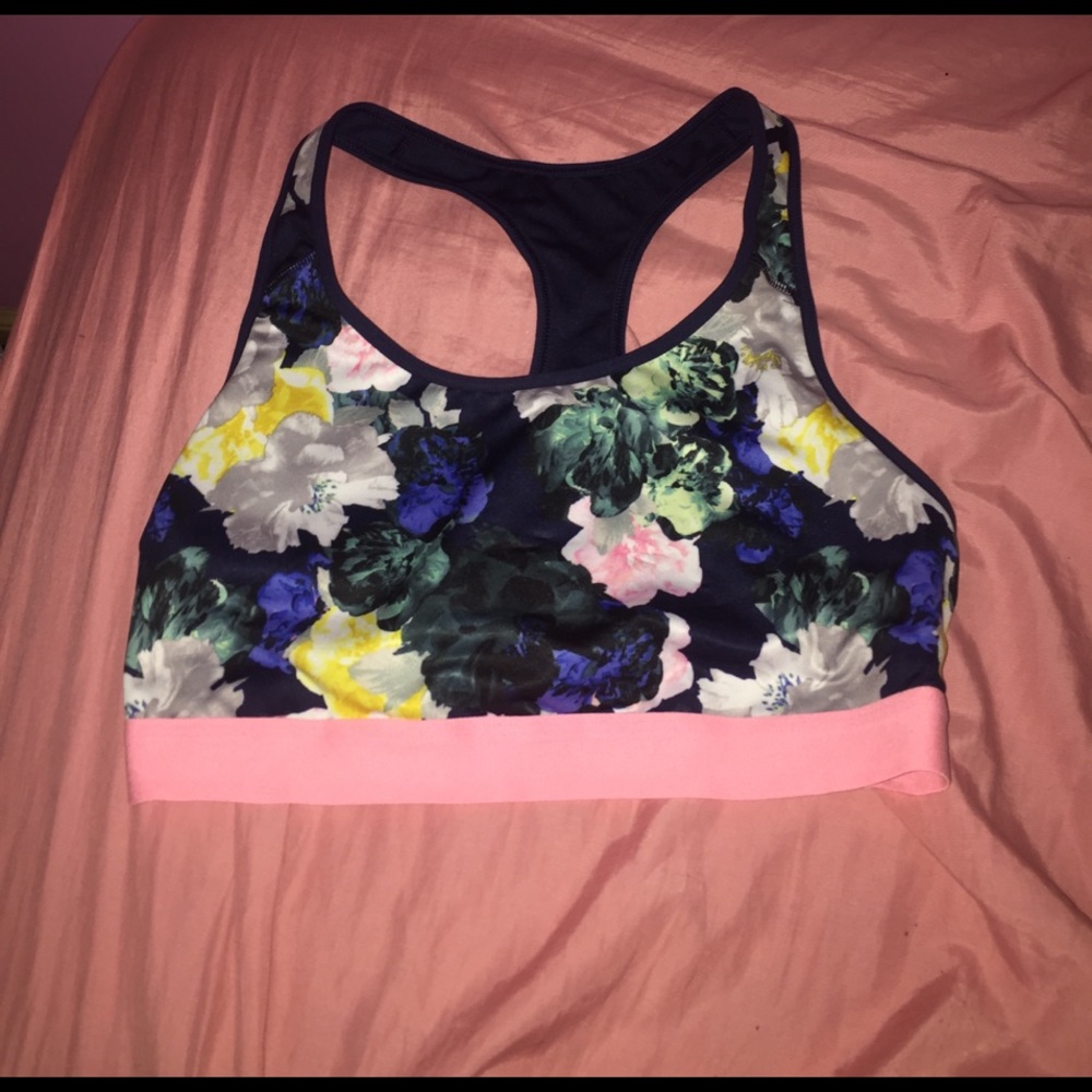Vintage floral sports bra