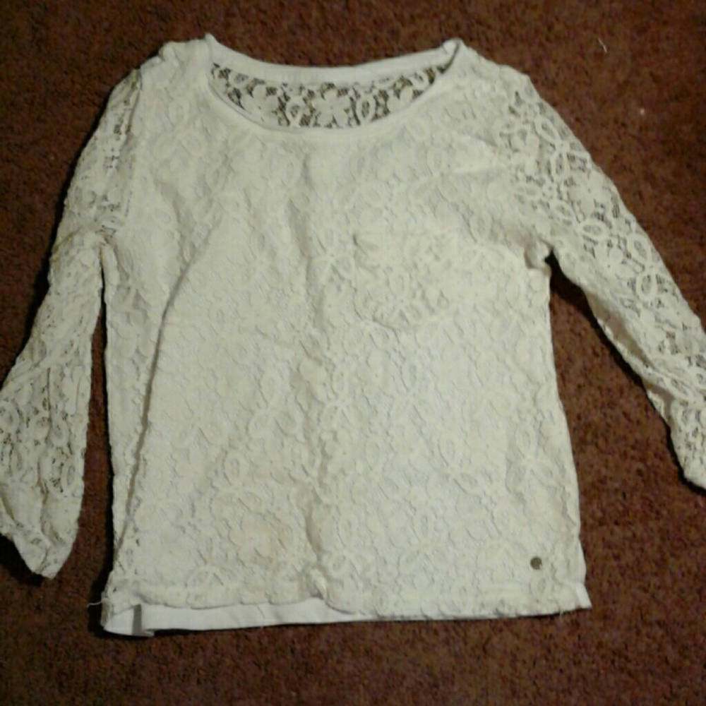 White floral top