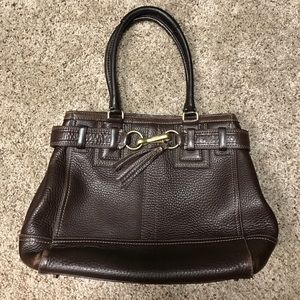 Coach brown leather bag