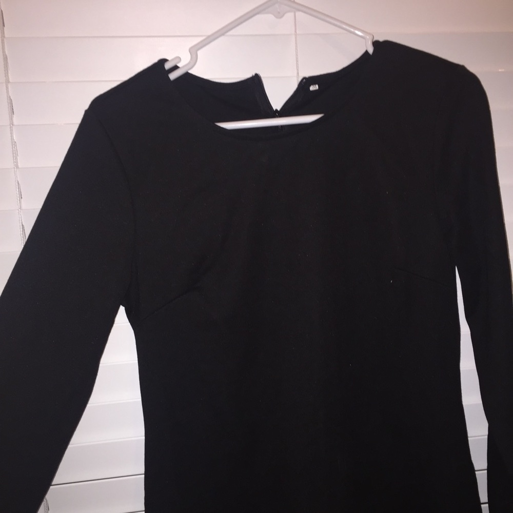 Slim fitting black dress