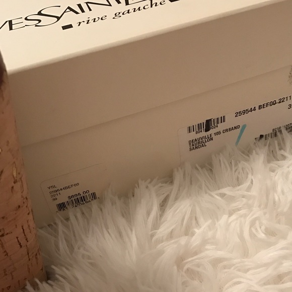 SOLD! YSL 🌹 DEAUVILLE WEDGE TURILLION LEATHER - Picture 7 of 8