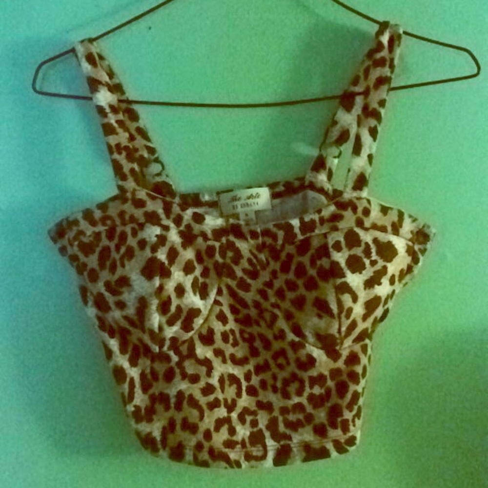 SOLD Cheetah print crop top