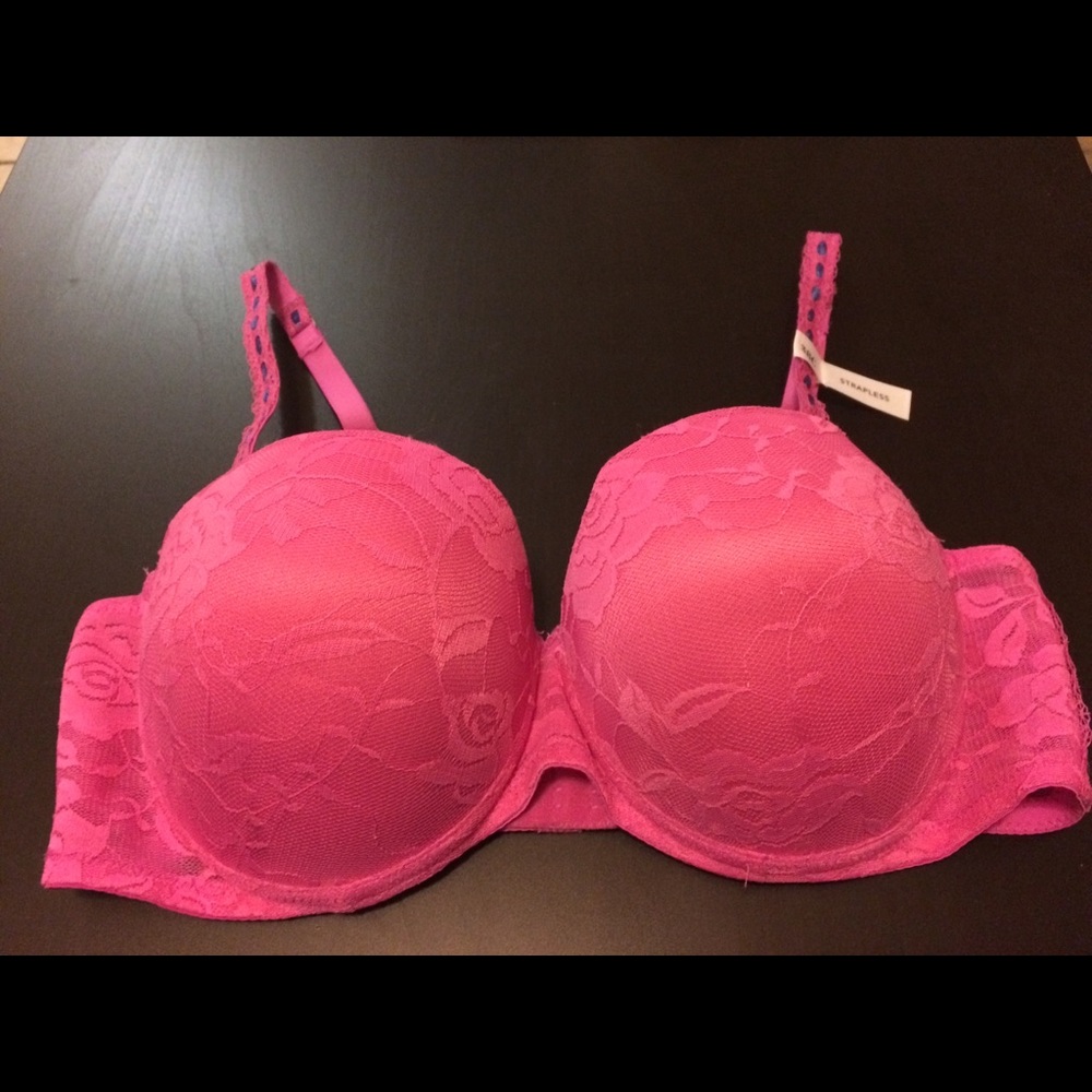 Isaac Mizrahi Pink Lace Push-Up Bra
