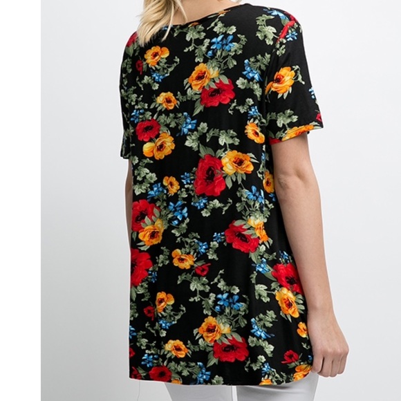 Floral Print Cage Tunic - Picture 4 of 5