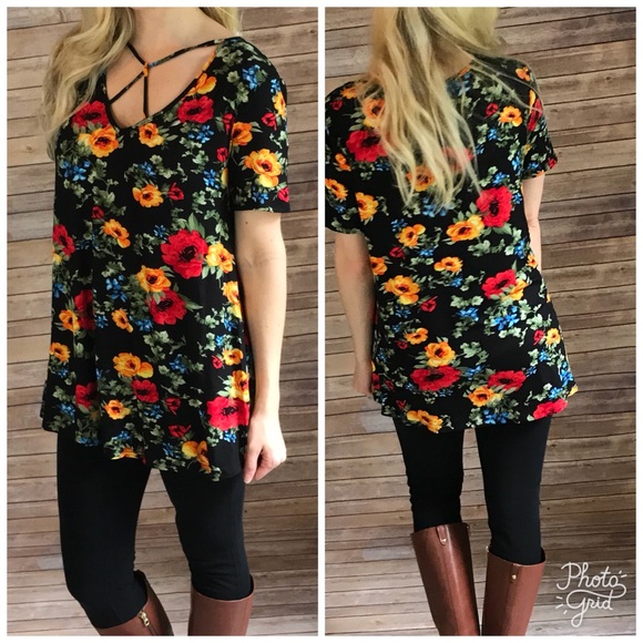 Floral Print Cage Tunic - Picture 3 of 5