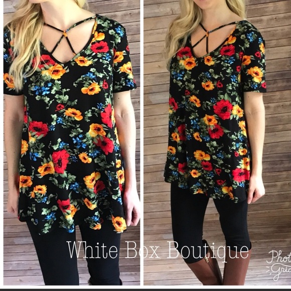 Floral Print Cage Tunic - Picture 2 of 5