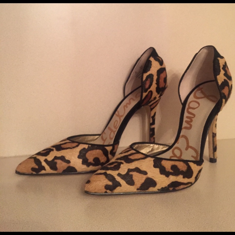 Sam Edelman Leopard Print D'orsay Pumps High Heels