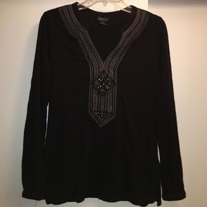 Lucky Brand embroidered blouse