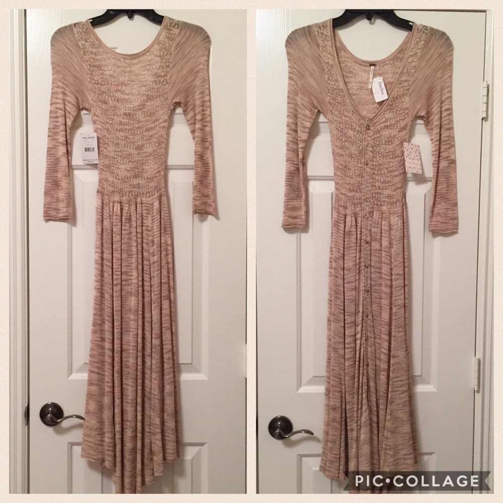 FREE PEOPLE knit boho dress | size xs | $168 NWT