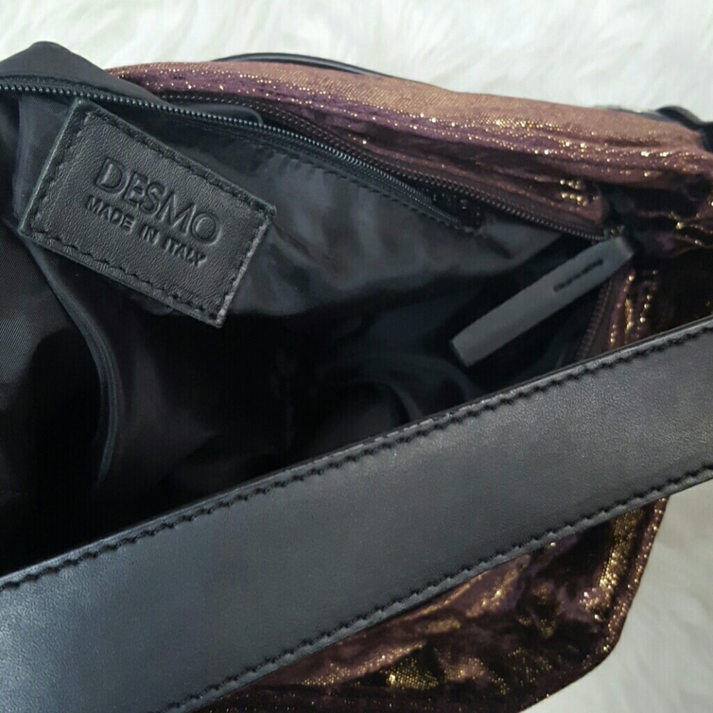 🆕 Desmo Italy Leather Velvet Purse - Picture 8 of 10