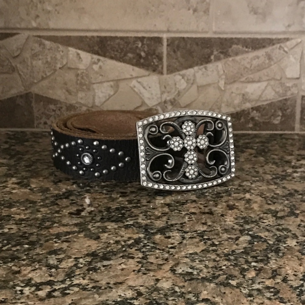 Guess rhinestone belt with buckle M