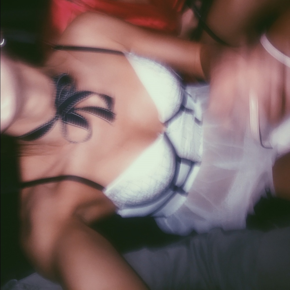 RARE Victoria secret light pink and black corset