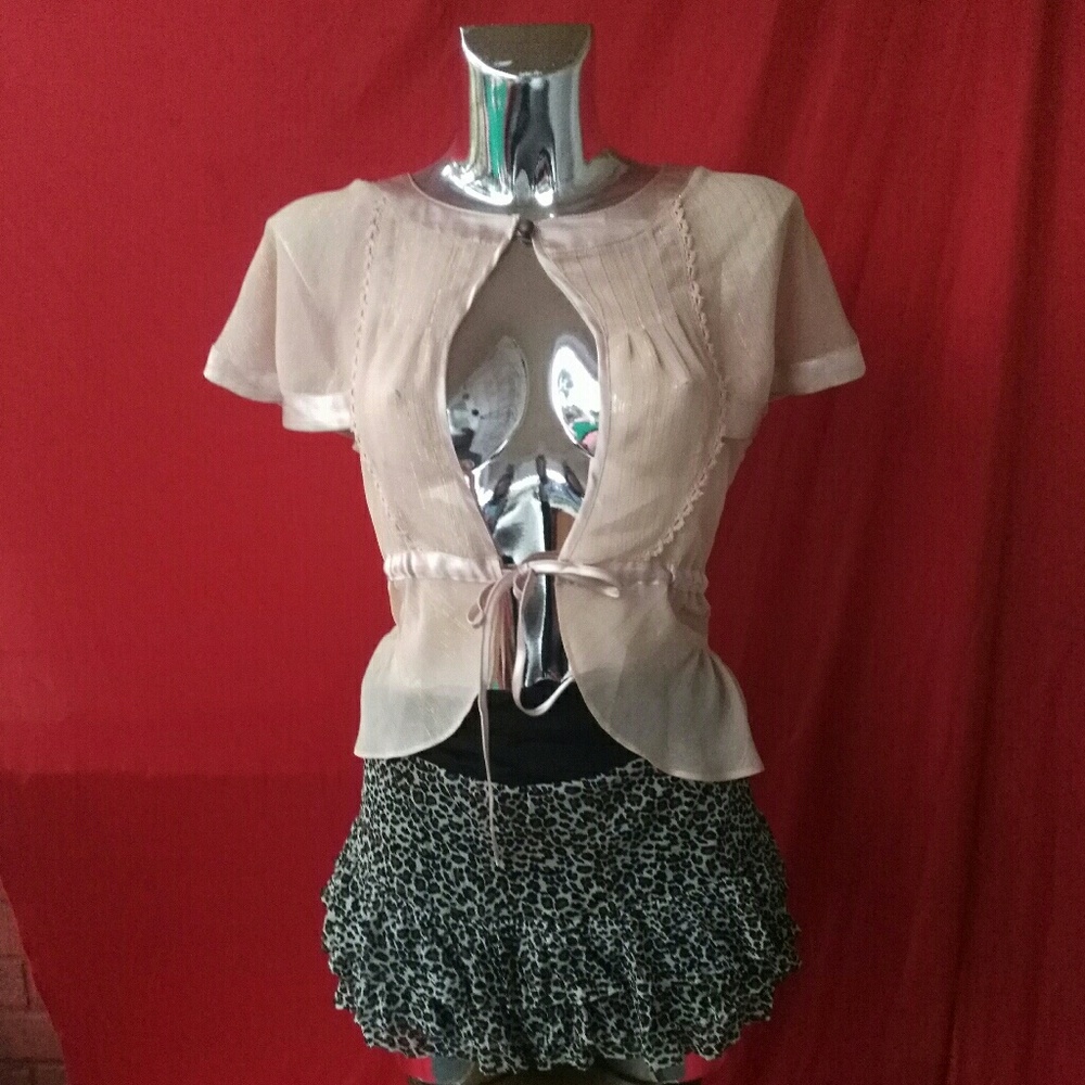 DKNY Pure sheer DKNY so pretty sexy top with sleev