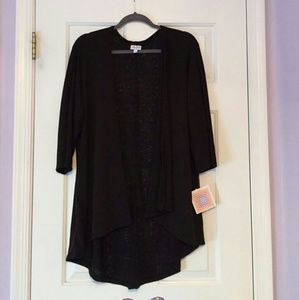 Lularoe L Black Lindsay NWT