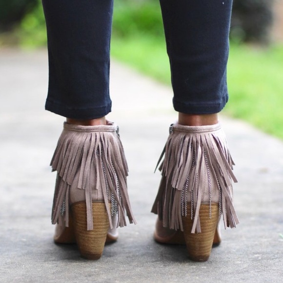 Boho Fringe Booties with Coco Dripping Chains - Picture 4 of 5