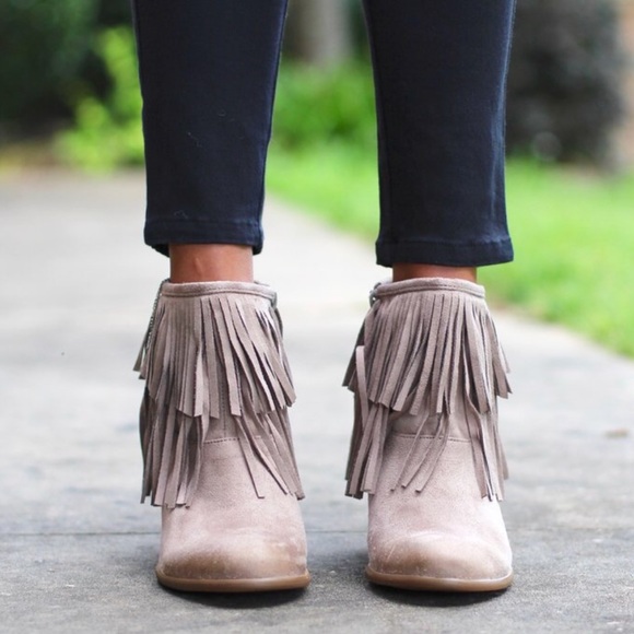 Boho Fringe Booties with Coco Dripping Chains - Picture 2 of 5