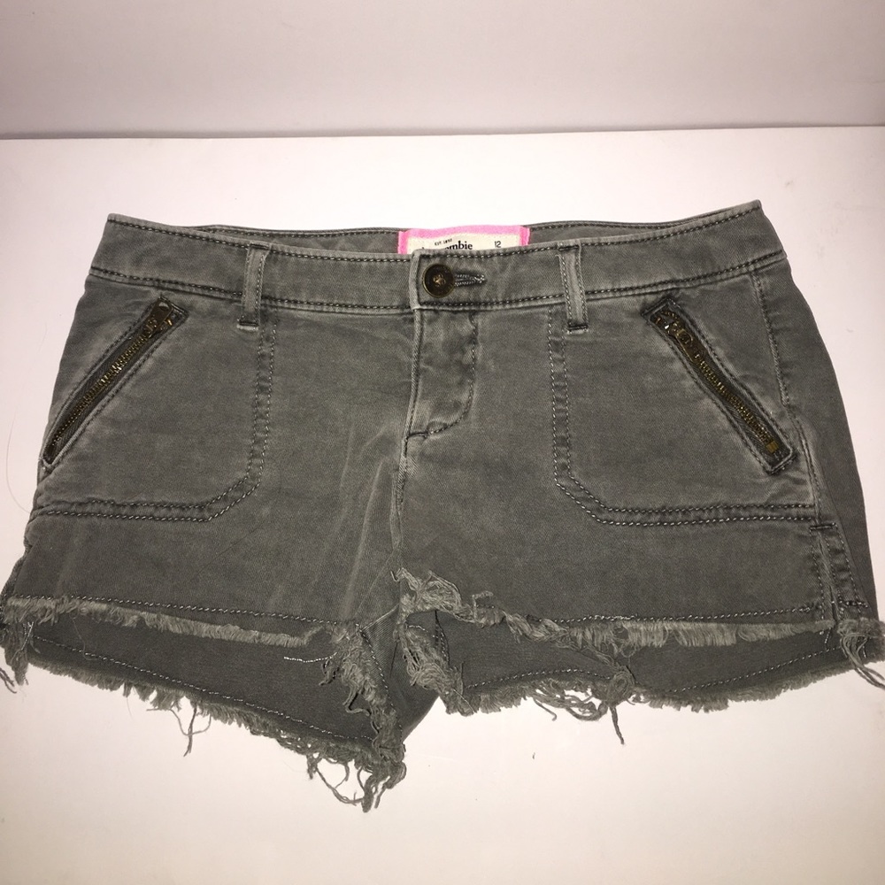 Abercrombie kids Distressed Green Shorts