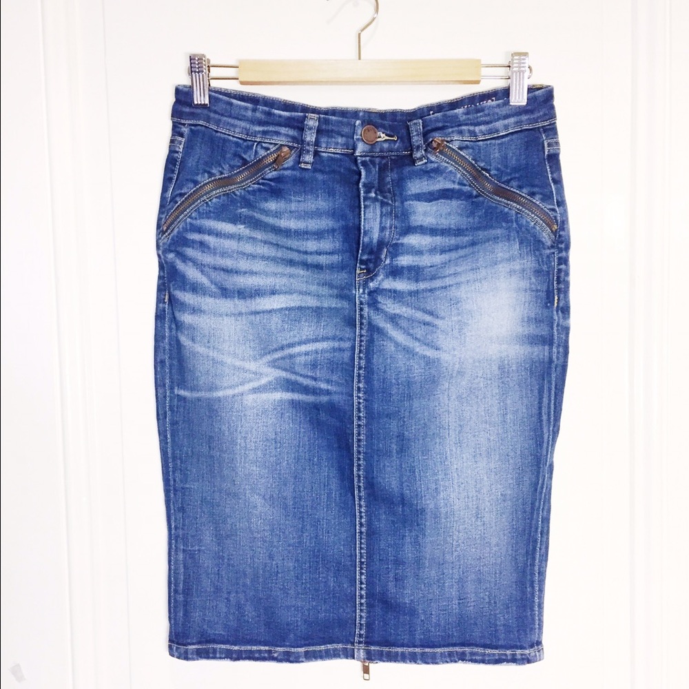 DENIM pencil skirt