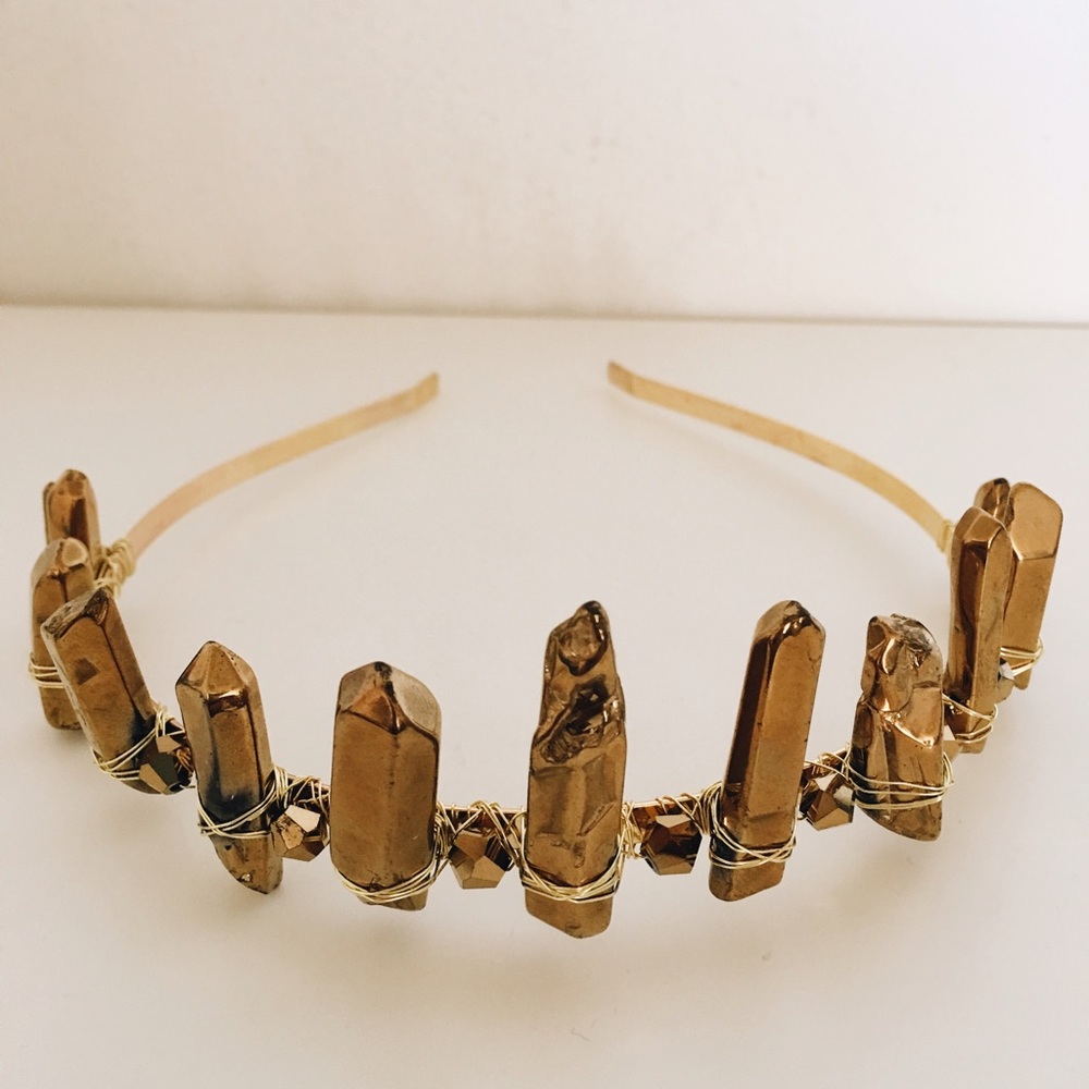3/3 SALE! Handmade Titanium Quartz Crown (Bridal)