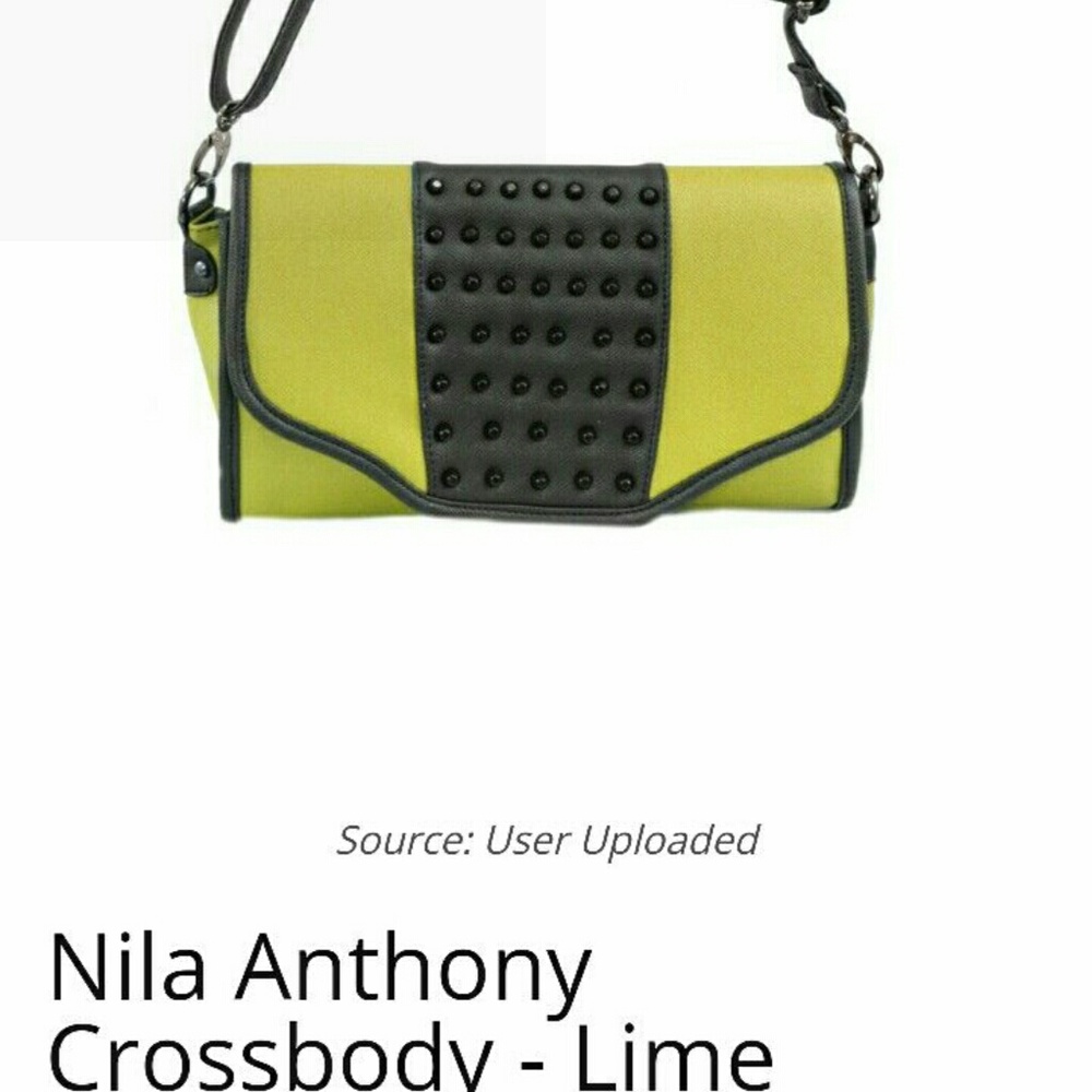Nila Anthony lime crossbody/clutch