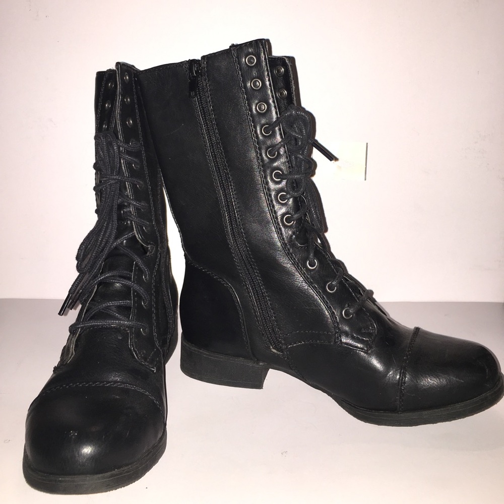 Forever 21 Black Combat Boots