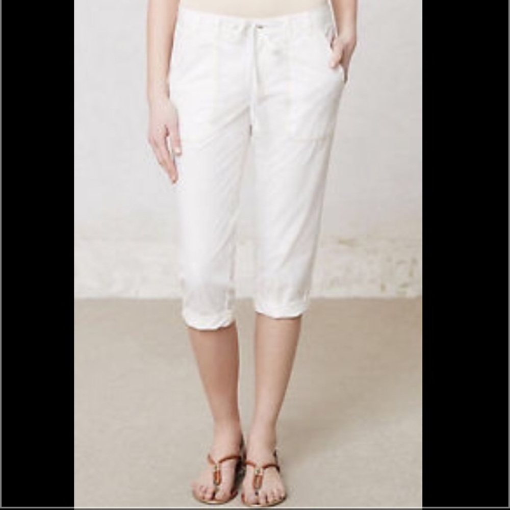 Anthropologie HEI HEI white capris