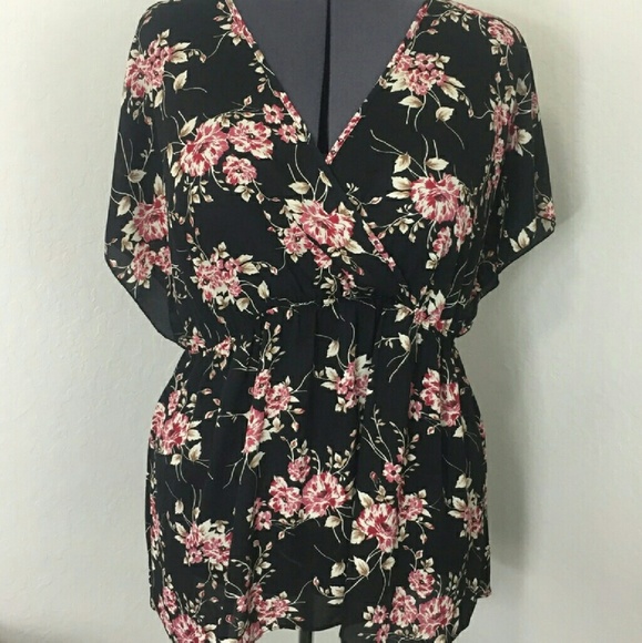 NWOT! TORRID Floral Print Babydoll Top Size 2 - Picture 3 of 6