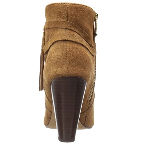 NIB Tan Side Tassel Western Suede Ankle Booties - Picture 4 of 5