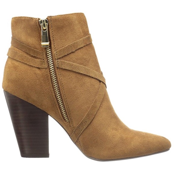 NIB Tan Side Tassel Western Suede Ankle Booties - Picture 5 of 5