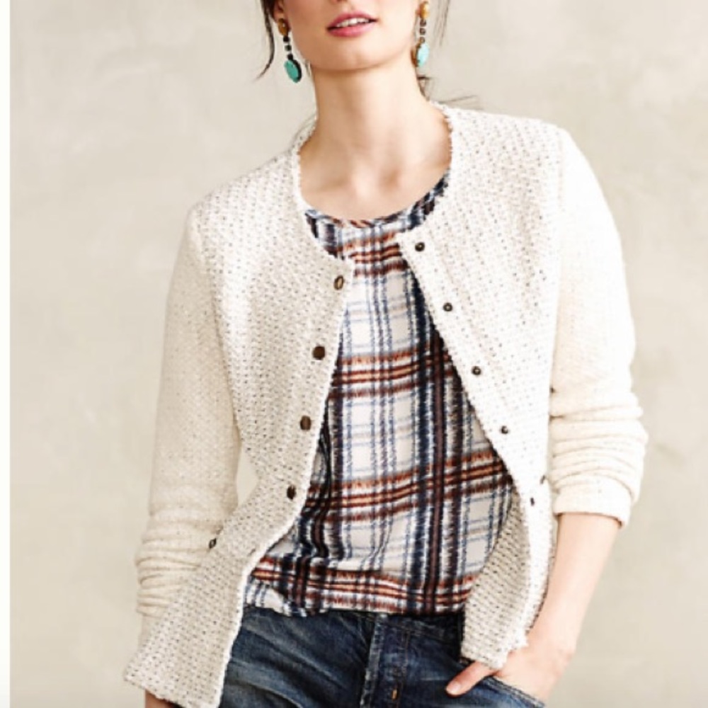 Anthropologie Cartonnier looped moto jacket M
