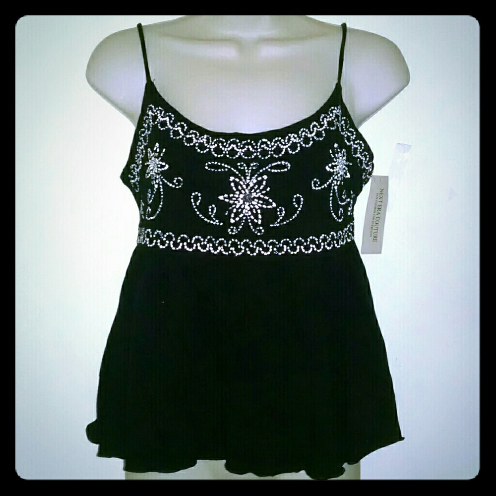 Next era Couture black spaghetti straps top