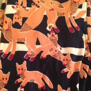 EUC LuLaRoe Leggings OS Red Foxes