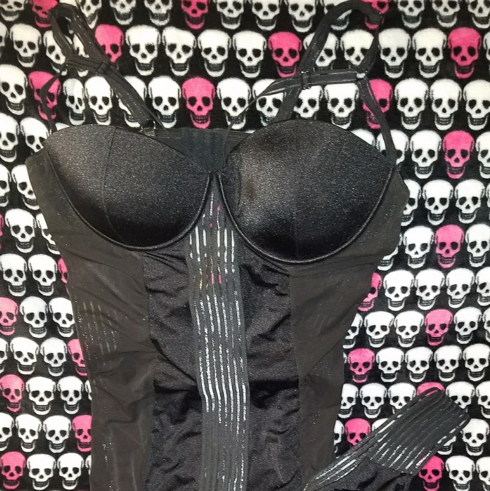 Plus Size Lingerie 2Pc, Striped