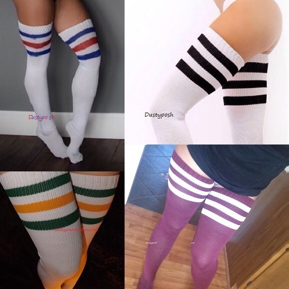 American Apparel Thigh High Socks Over The Knee - Picture 5 of 7