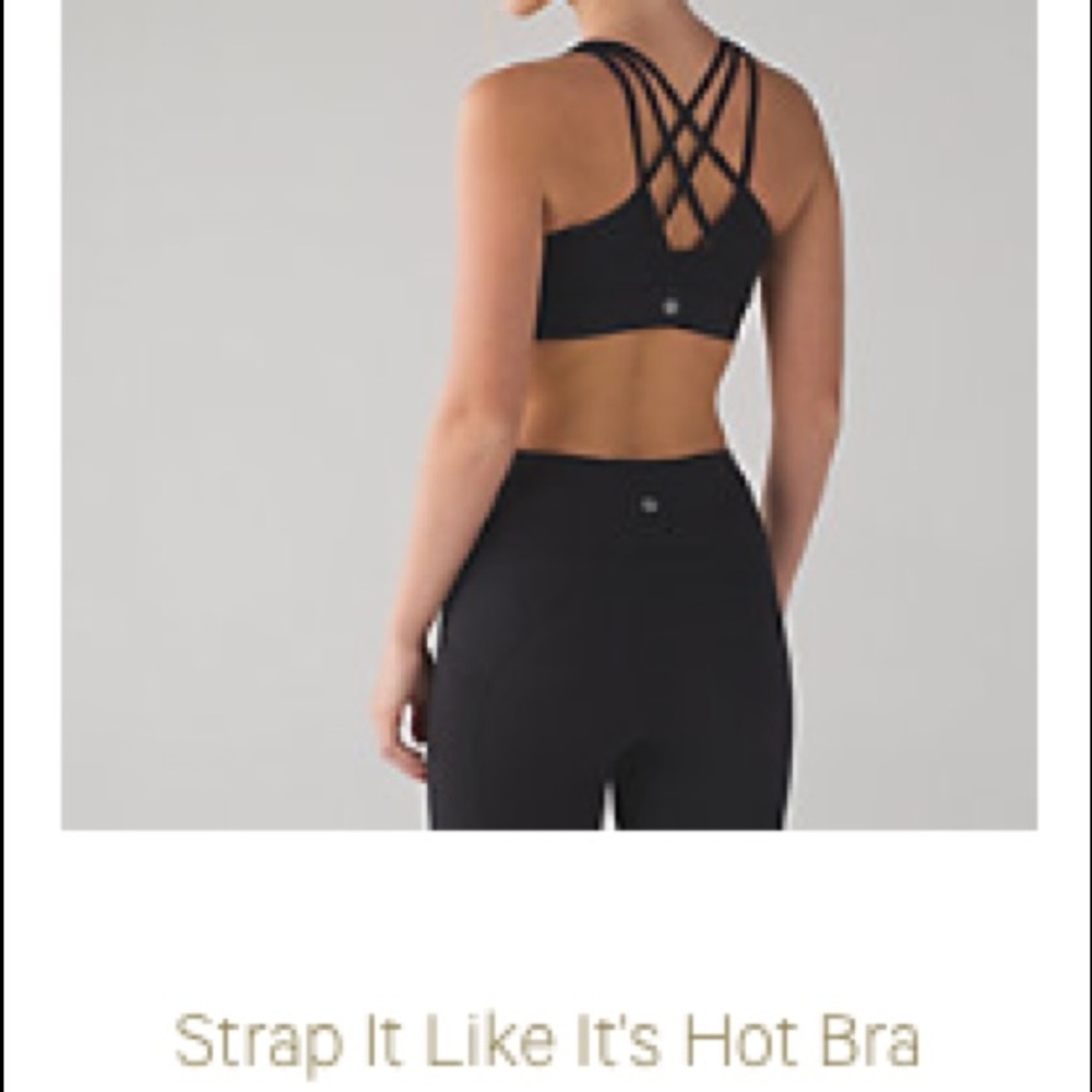Lululemon Strap it like it's hot bra black 10