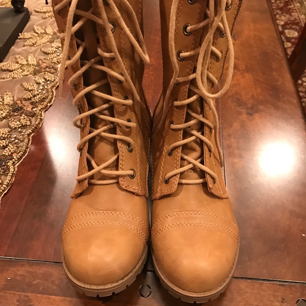 Zip and Lace closure super cute biker boots