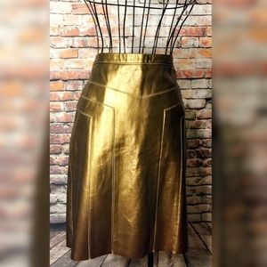 BCBG Genuine Leather Skirt