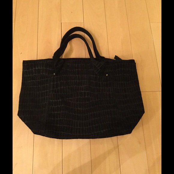 Suede black tote - Picture 2 of 5