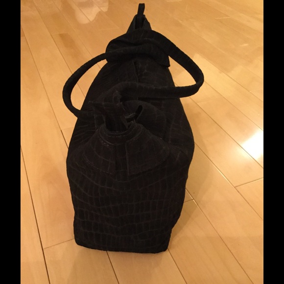 Suede black tote - Picture 3 of 5