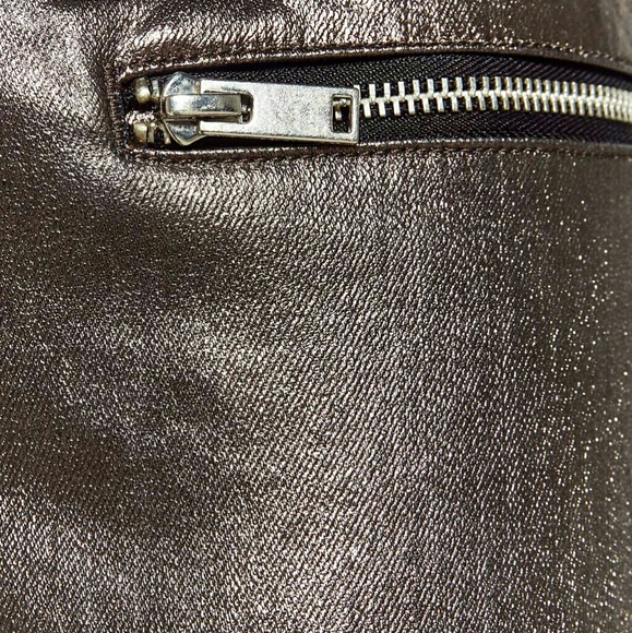 Zara Metallic Zip Biker Trousers - Picture 5 of 8