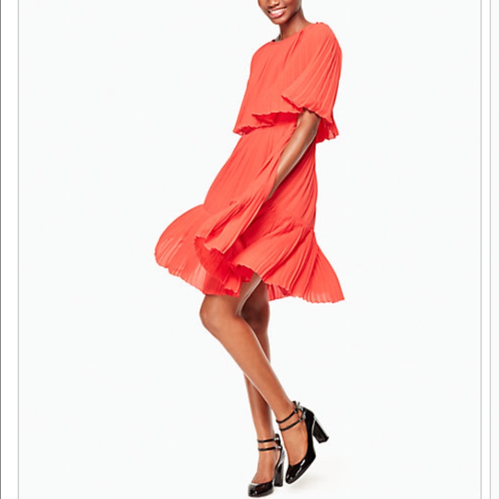 Kate Spade Pleated Cape dress