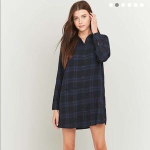 Plaid shirt dress